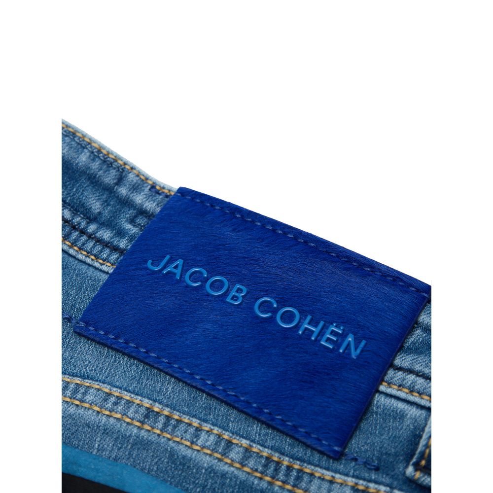 Jacob Cohen Blue Cotton Skinny Jeans