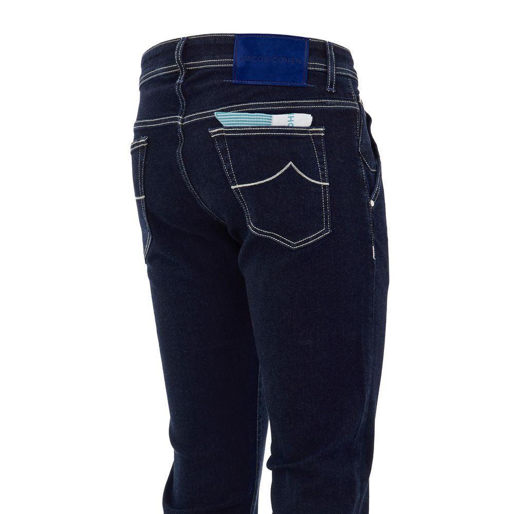 Jacob Cohen Blue Cotton Skinny Jeans