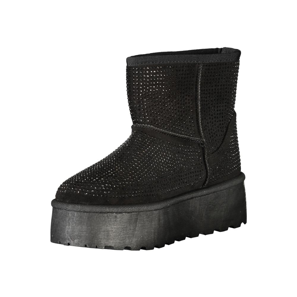 Laura Biagiotti Black Polyester Women Boot