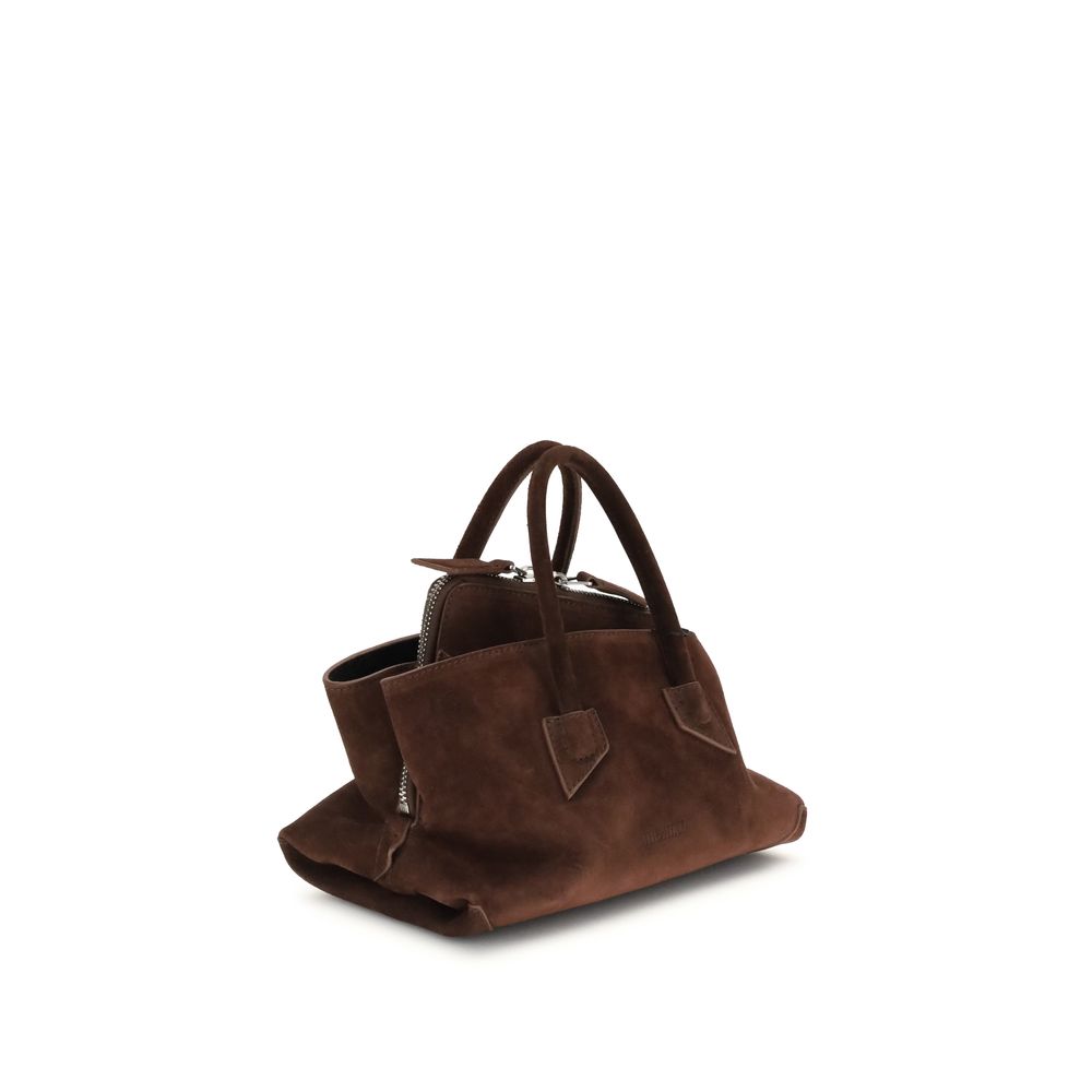The Attico Brown Calf Leather Bos Taurus Shoulder Bag