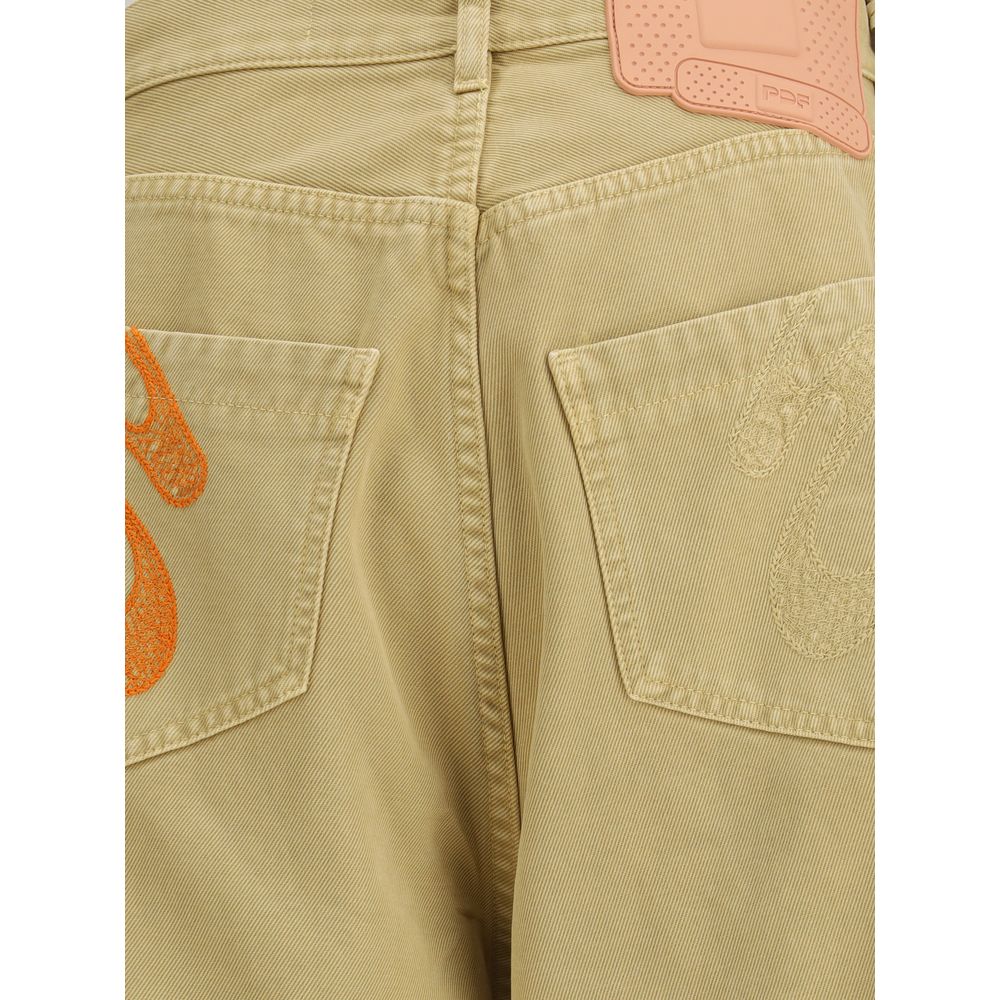 PDF Channel Beige Cotton Casual Pants