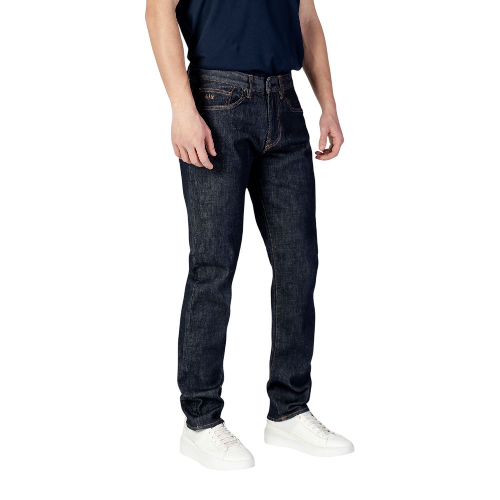 Armani Exchange Blue Polyester Skinny Jeans