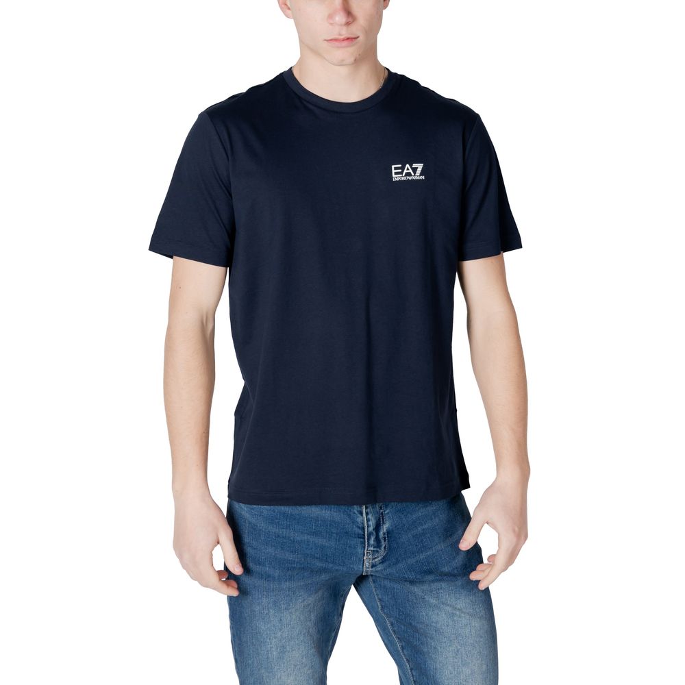 EA7 Emporio Armani Blue Cotton T-Shirt