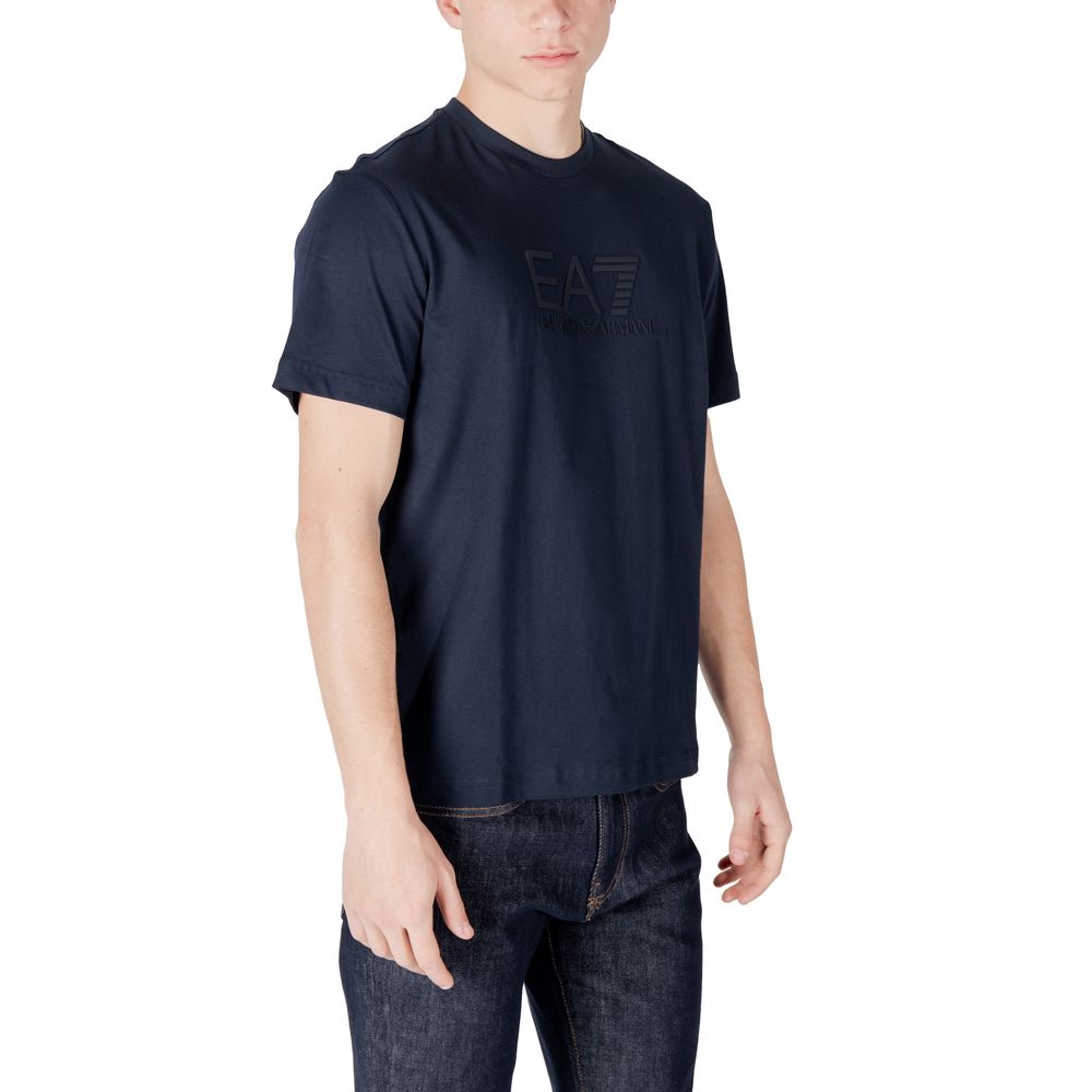 EA7 Emporio Armani Blue Cotton T-Shirt