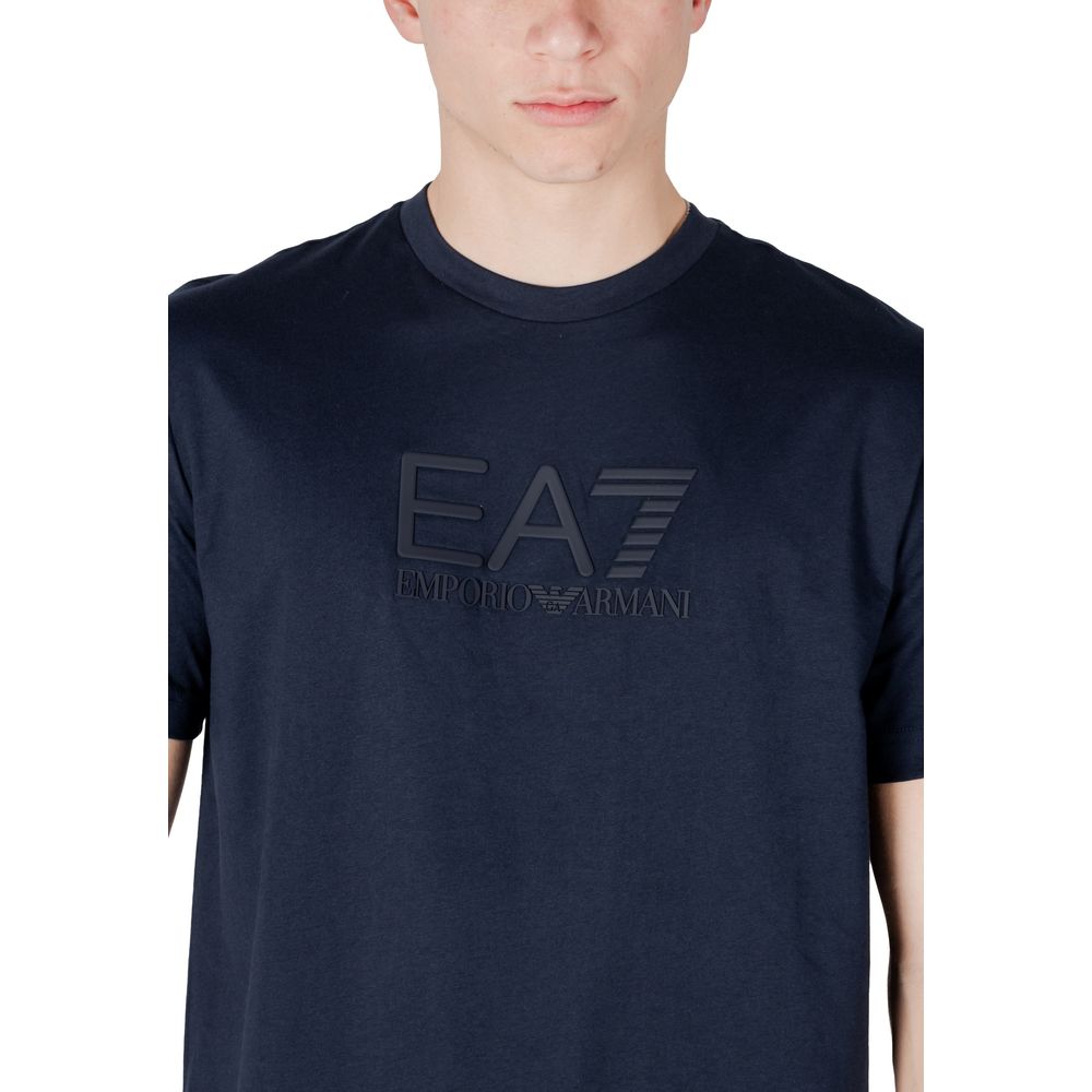 EA7 Emporio Armani Blue Cotton T-Shirt