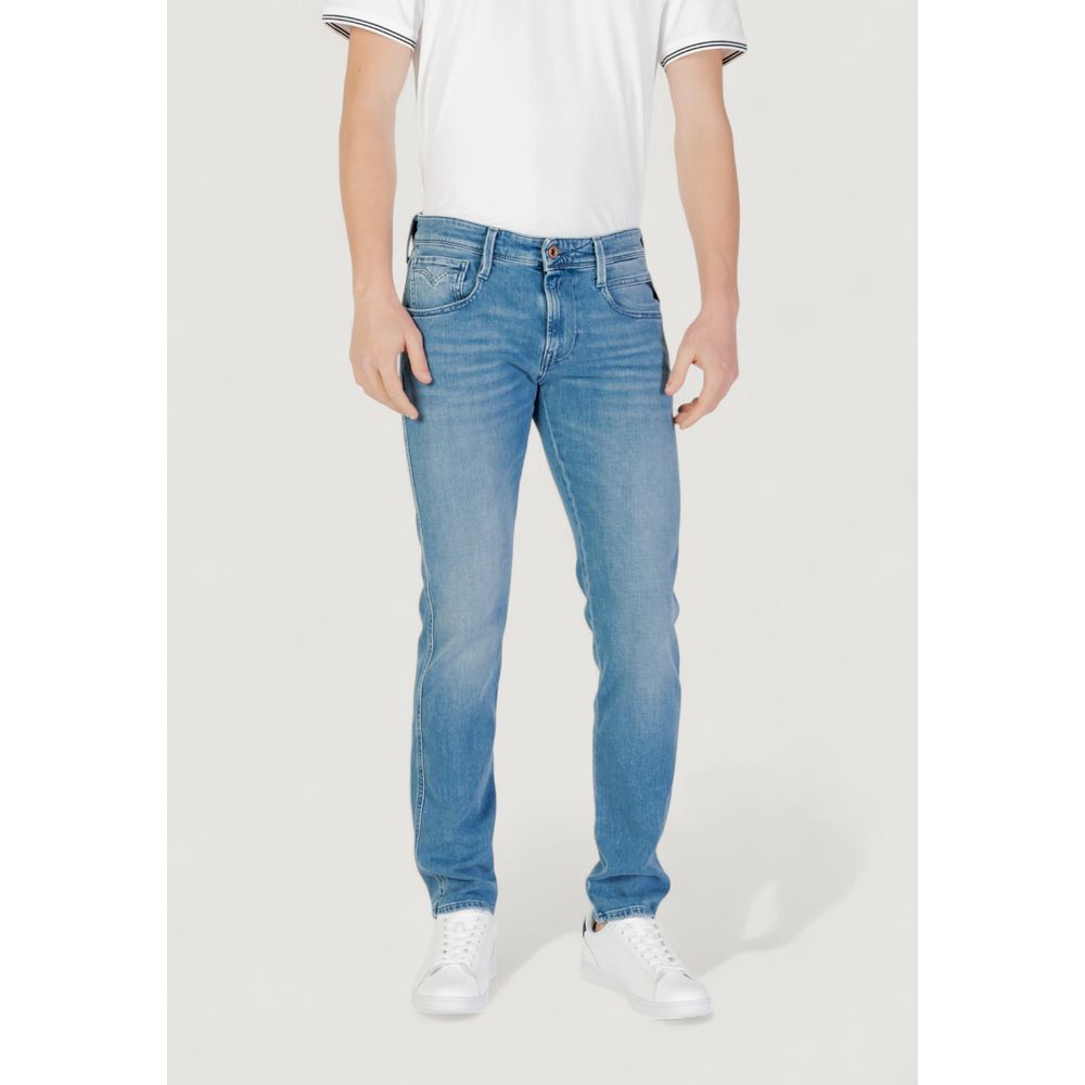 Replay Blue Cotton Skinny Jeans