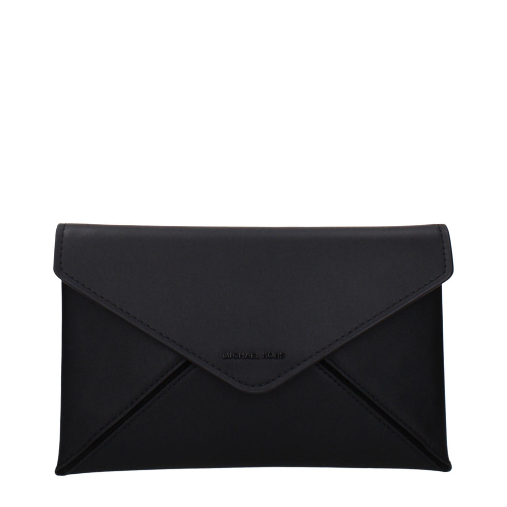 Michael Kors Black Leather Clutch Bag