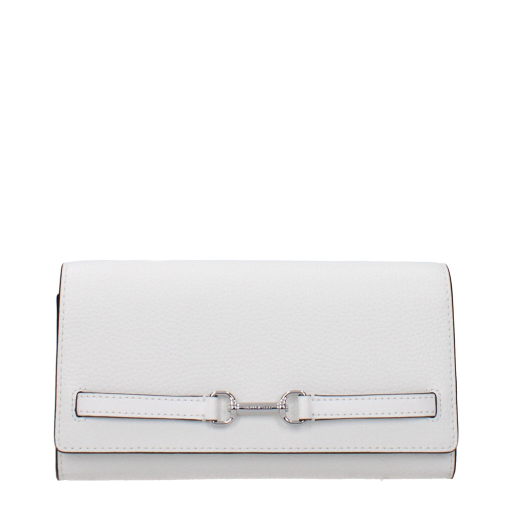 Michael Kors White Leather Clutch Bag