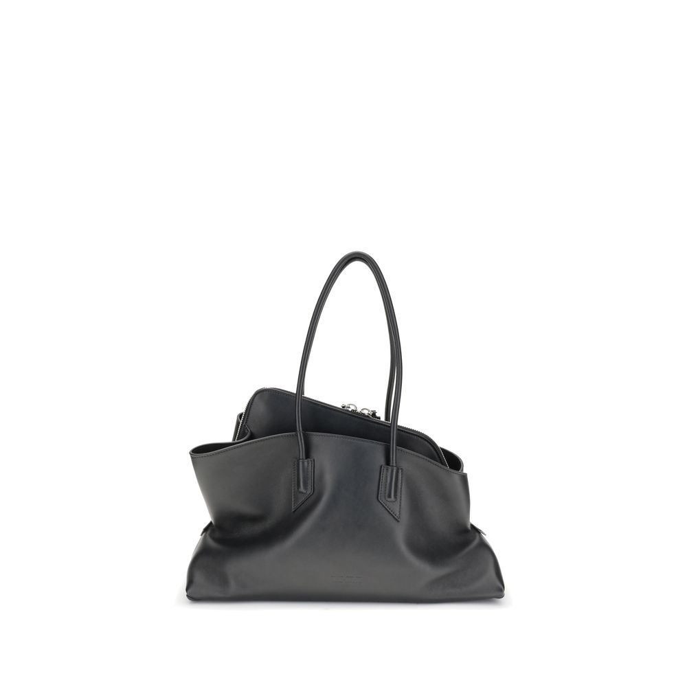 The Attico Black Calf Leather Bos Taurus Shoulder Bag