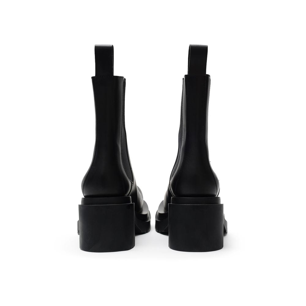 Bottega Veneta Black Leather Ankle Boots