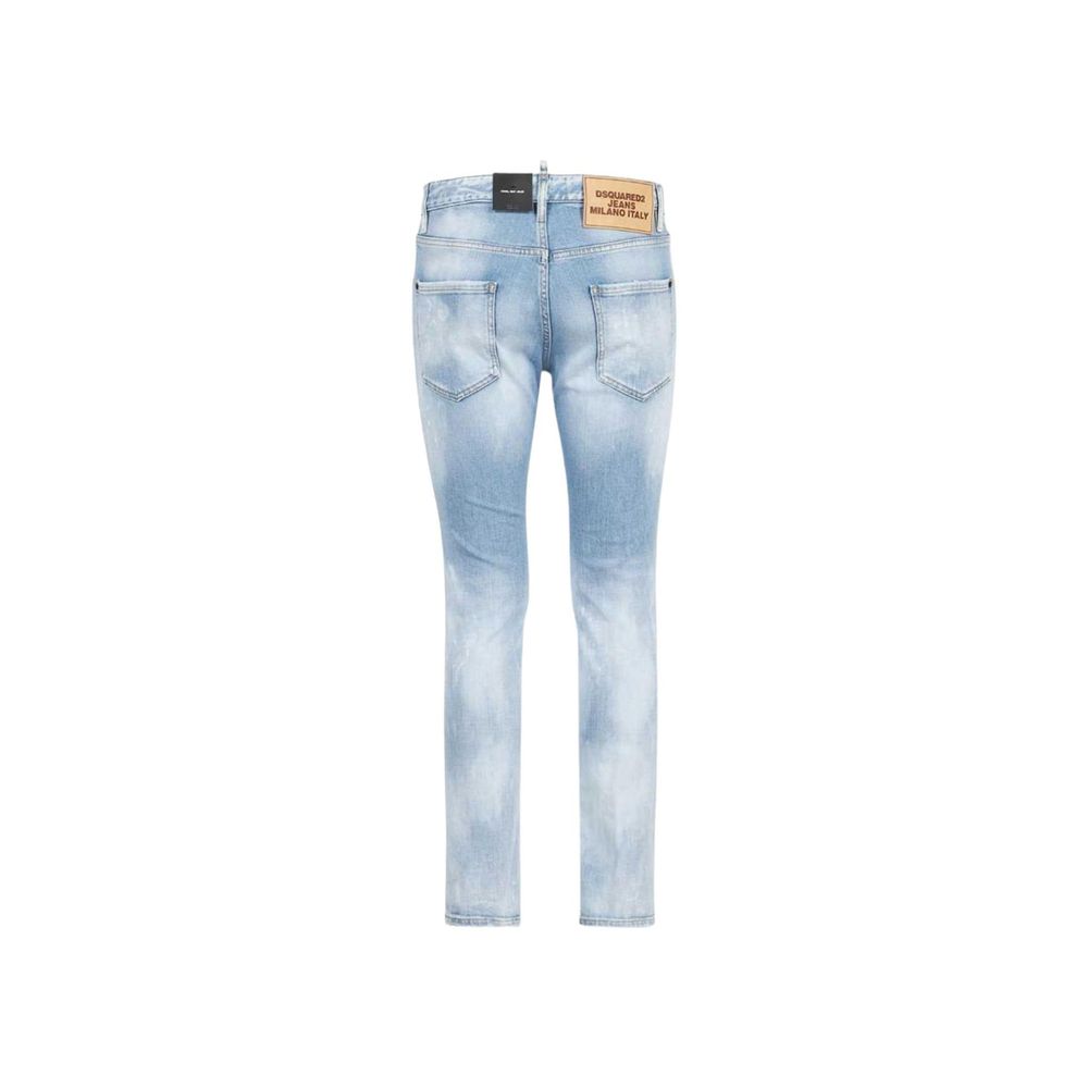 Dsquared² Blue Cotton Slim Fit Jeans