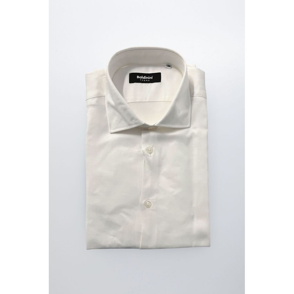 Baldinini Trend White Cotton Shirt
