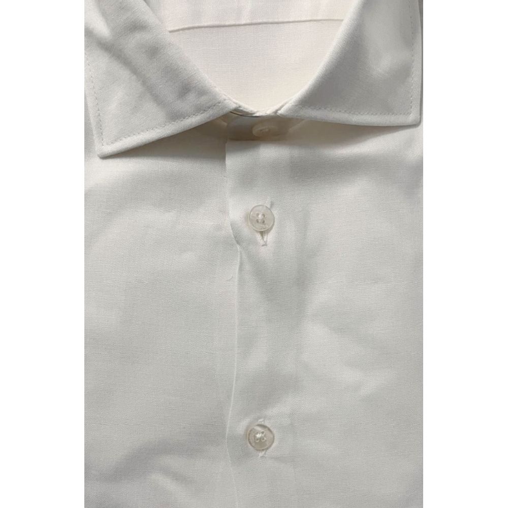 Baldinini Trend White Cotton Shirt