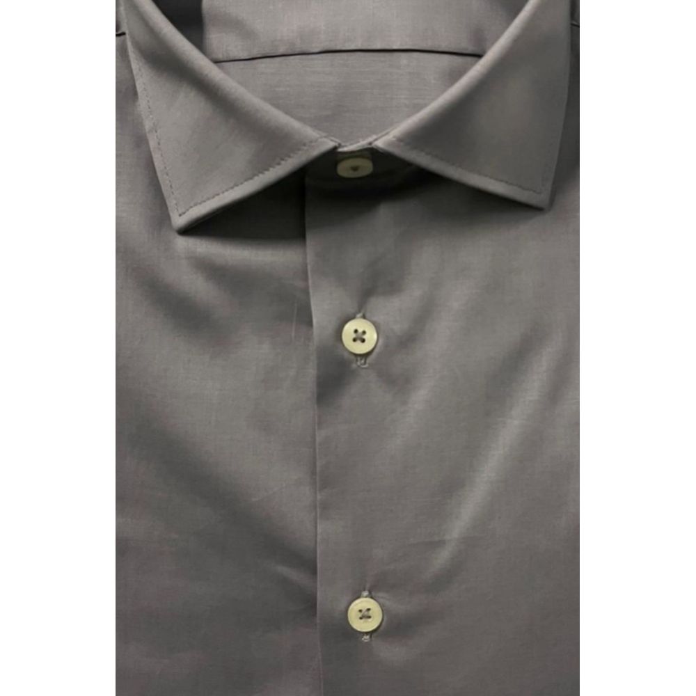 Baldinini Trend Gray Cotton Shirt