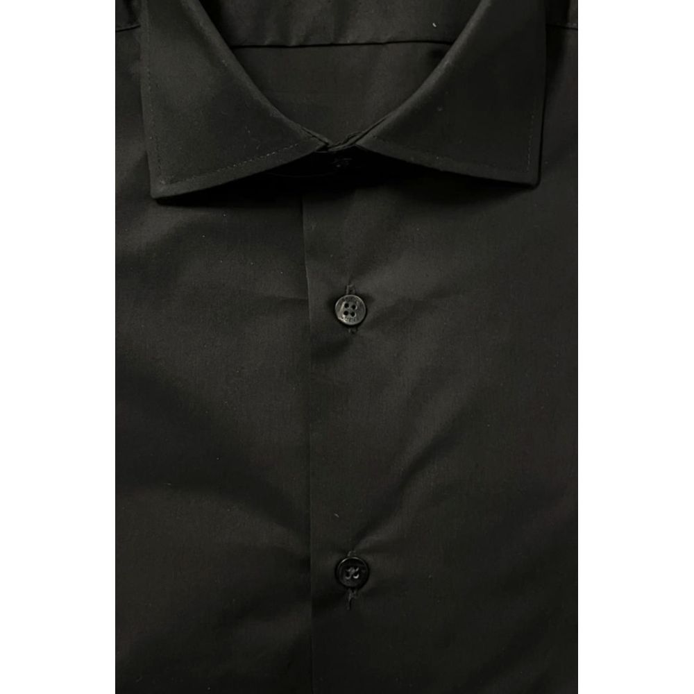 Baldinini Trend Black Cotton Men Shirt
