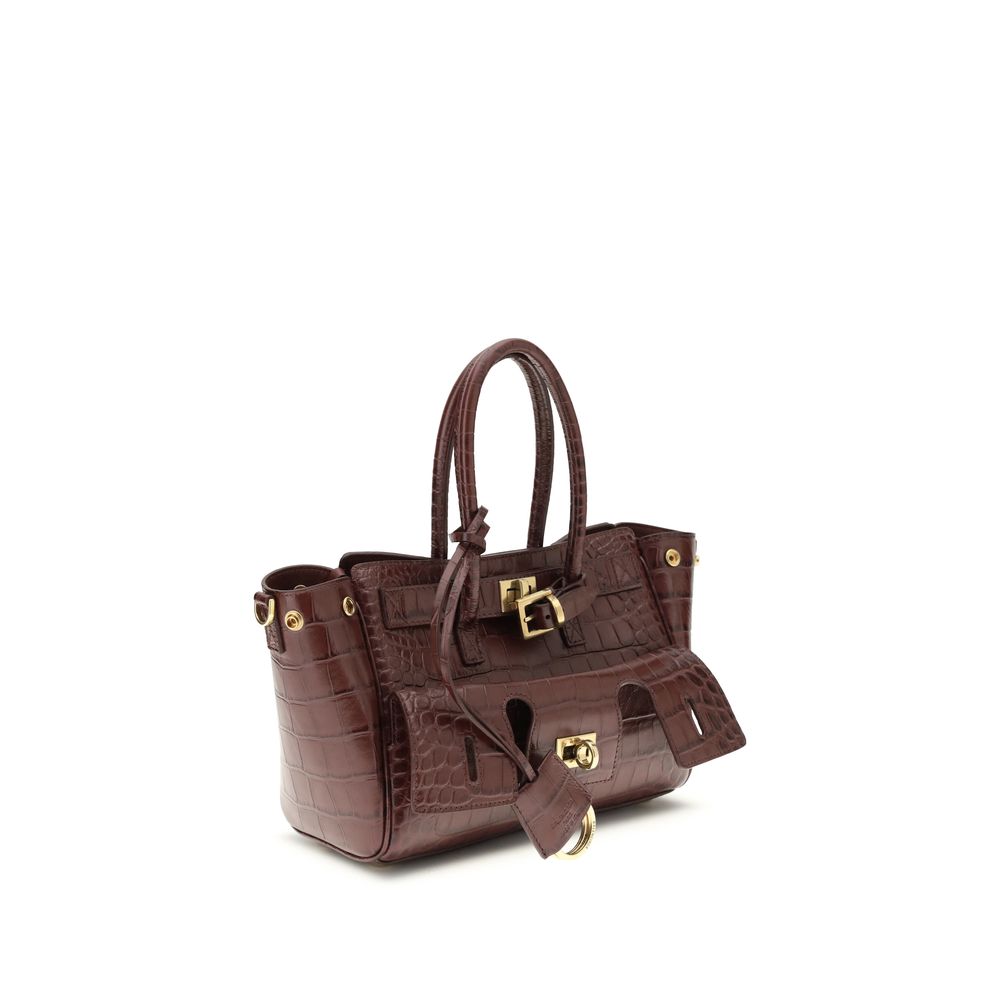 Balenciaga Bordeaux Calf Leather Bos Taurus Shoulder Bag