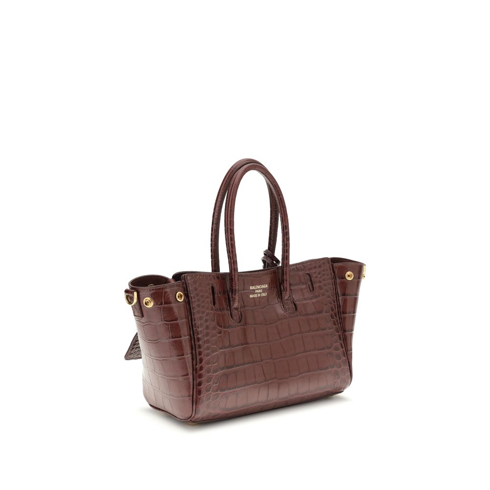 Balenciaga Bordeaux Calf Leather Bos Taurus Shoulder Bag