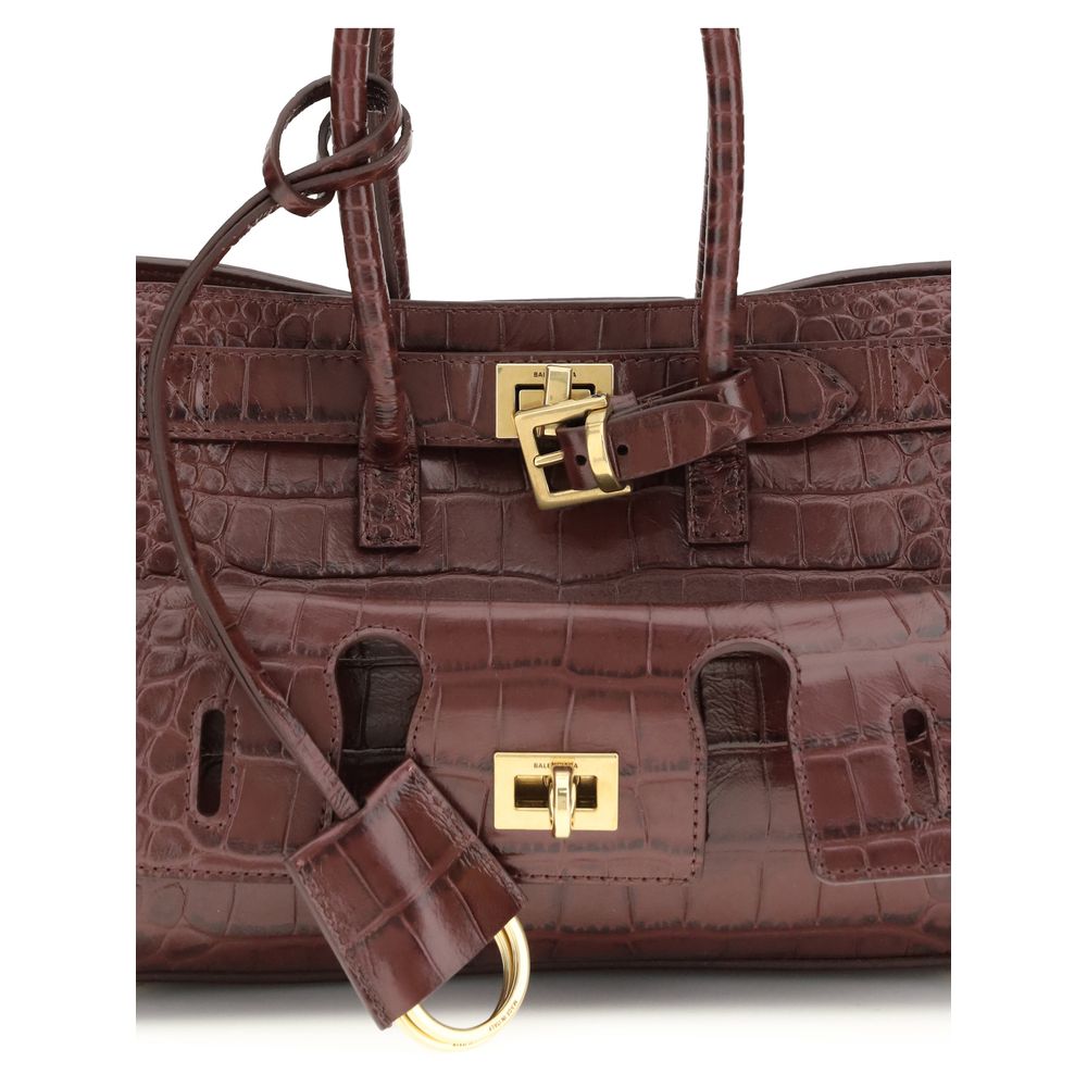 Balenciaga Bordeaux Calf Leather Bos Taurus Shoulder Bag