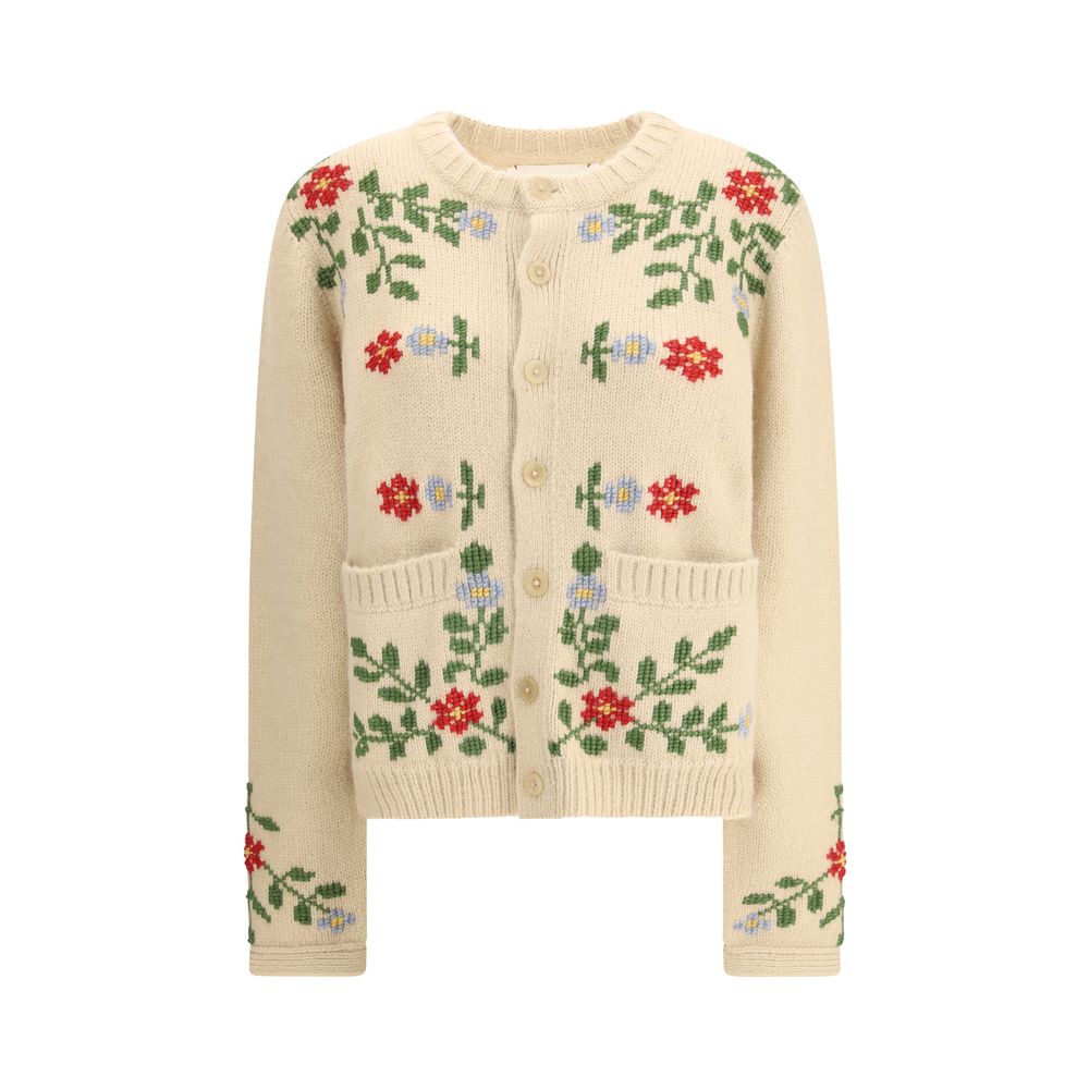 Baziszt Beige Alpaca Vicugna Pacos Cardigan