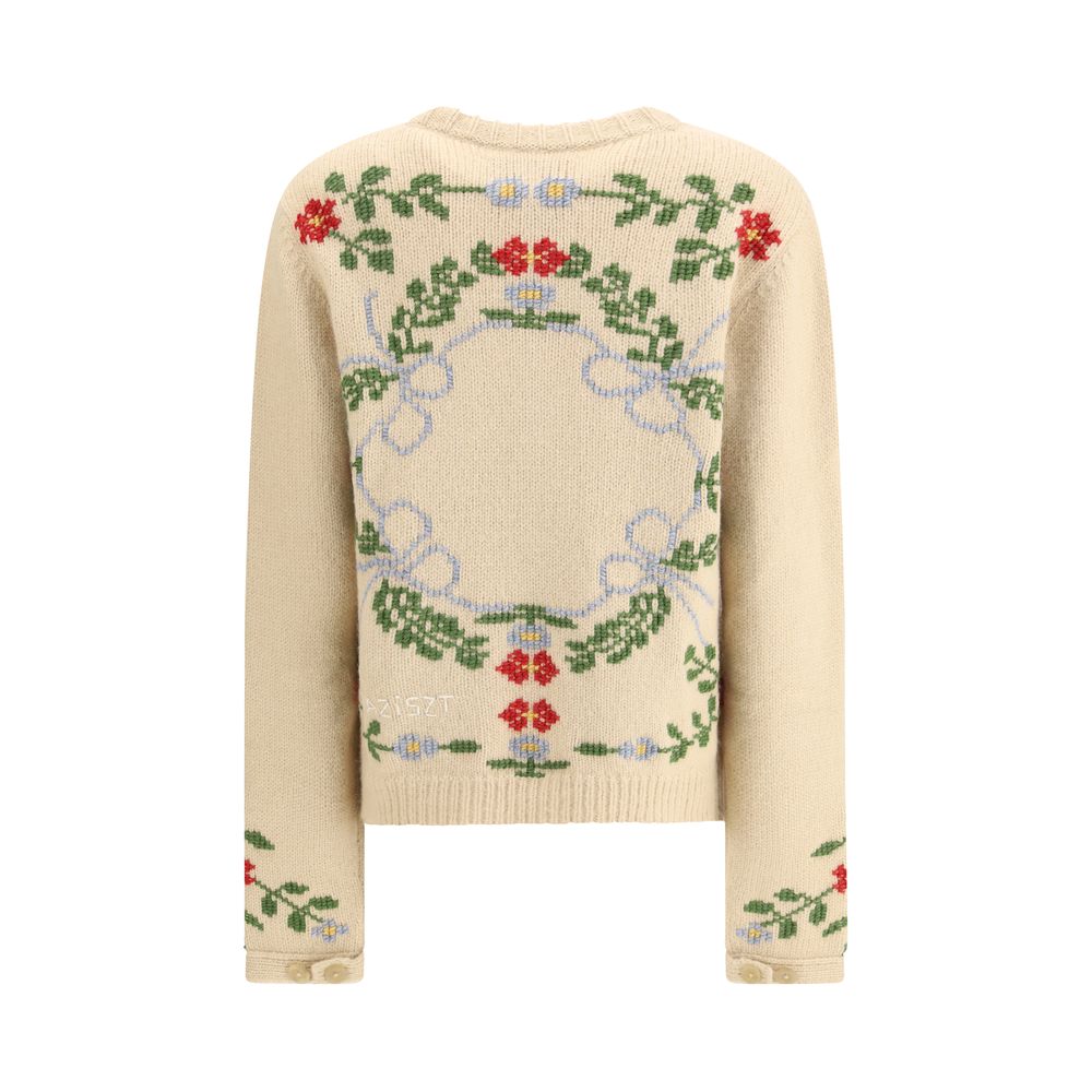 Baziszt Beige Alpaca Vicugna Pacos Cardigan