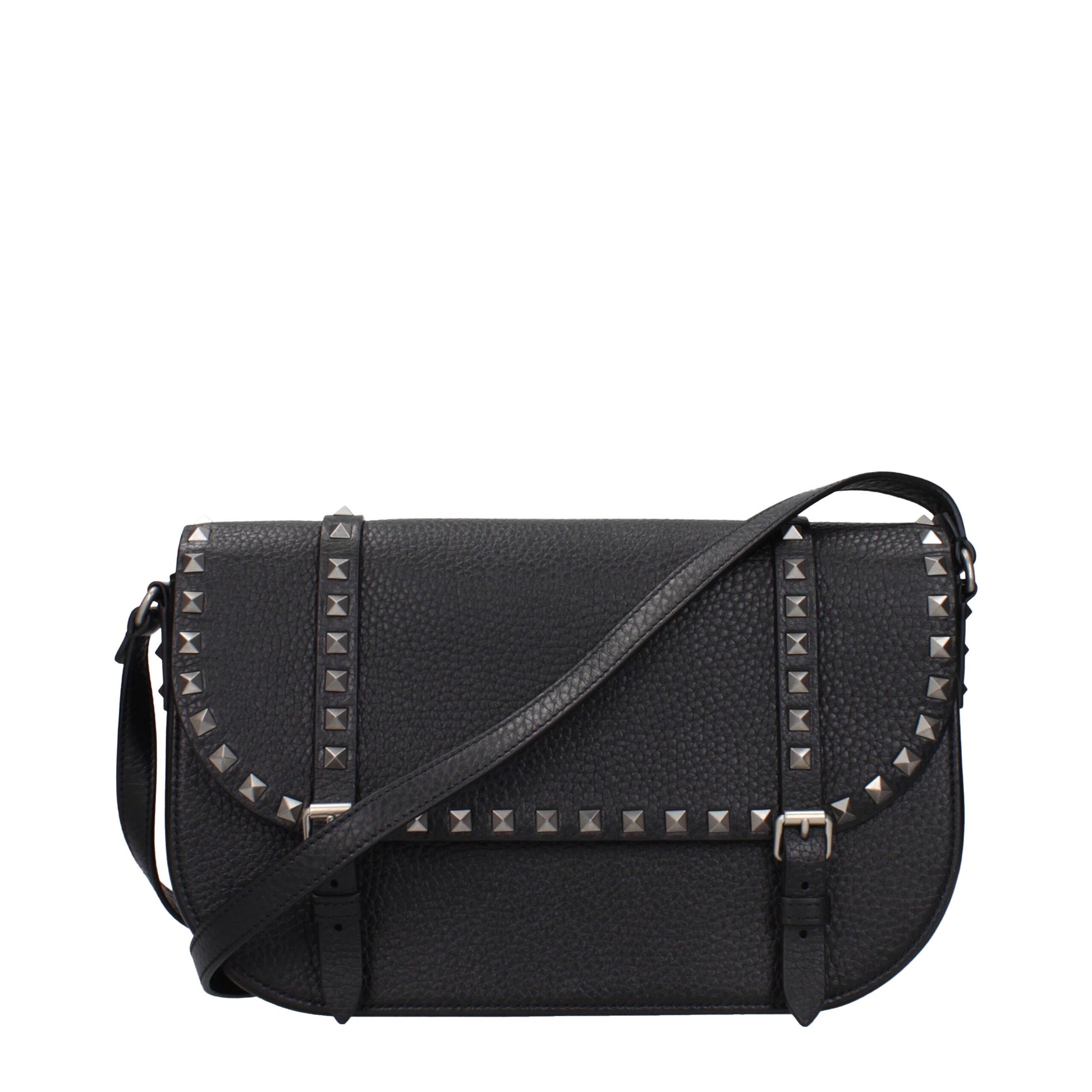 Valentino Garavani Black Leather Crossbody Bag