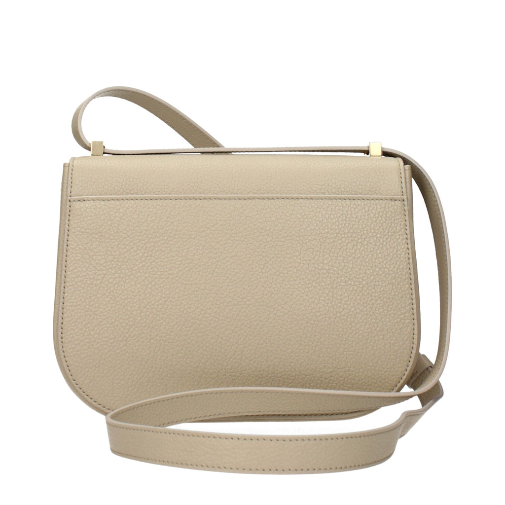 Salvatore Ferragamo Gray Leather Crossbody Bag