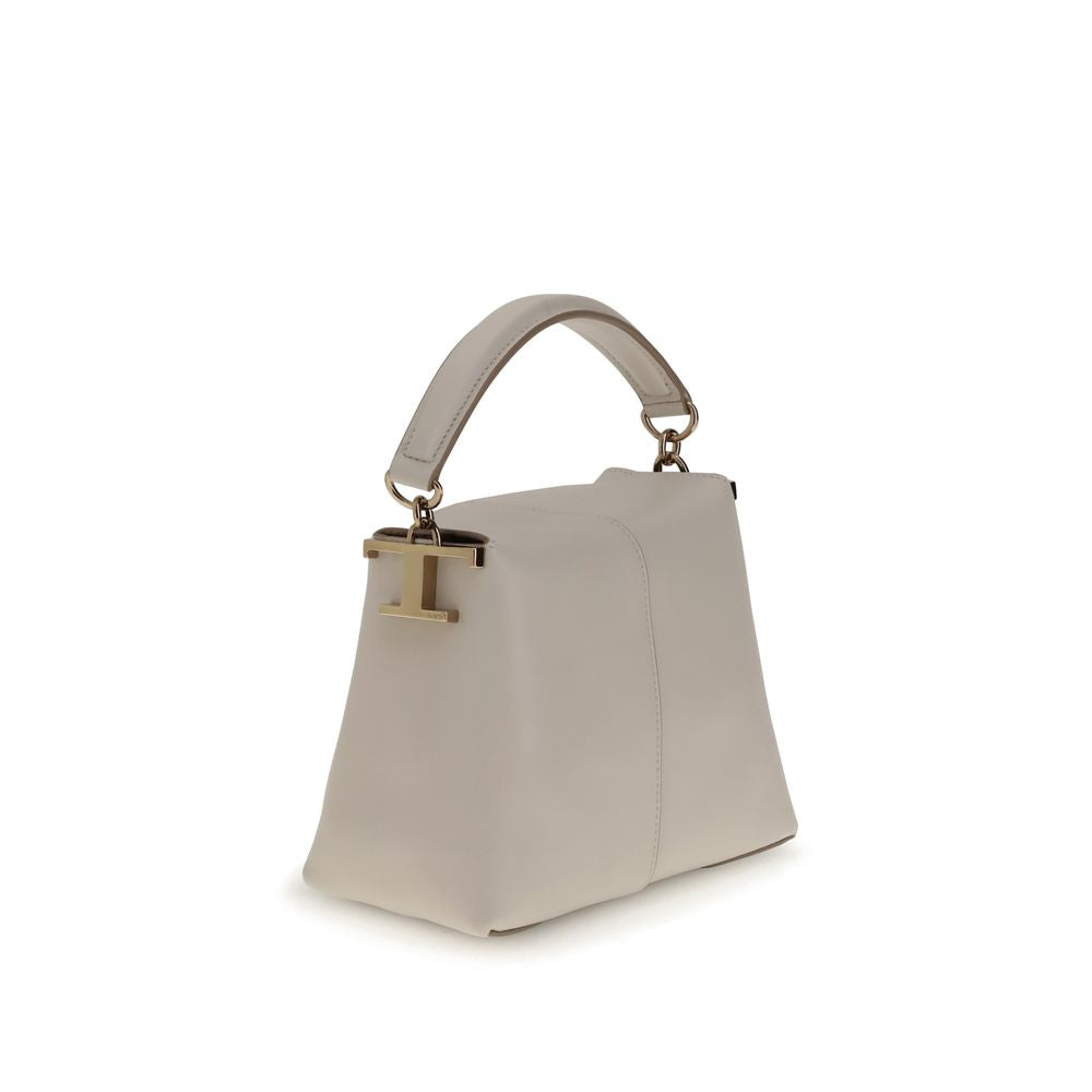 Tod's White Calf Leather Bos Taurus Shoulder Bag
