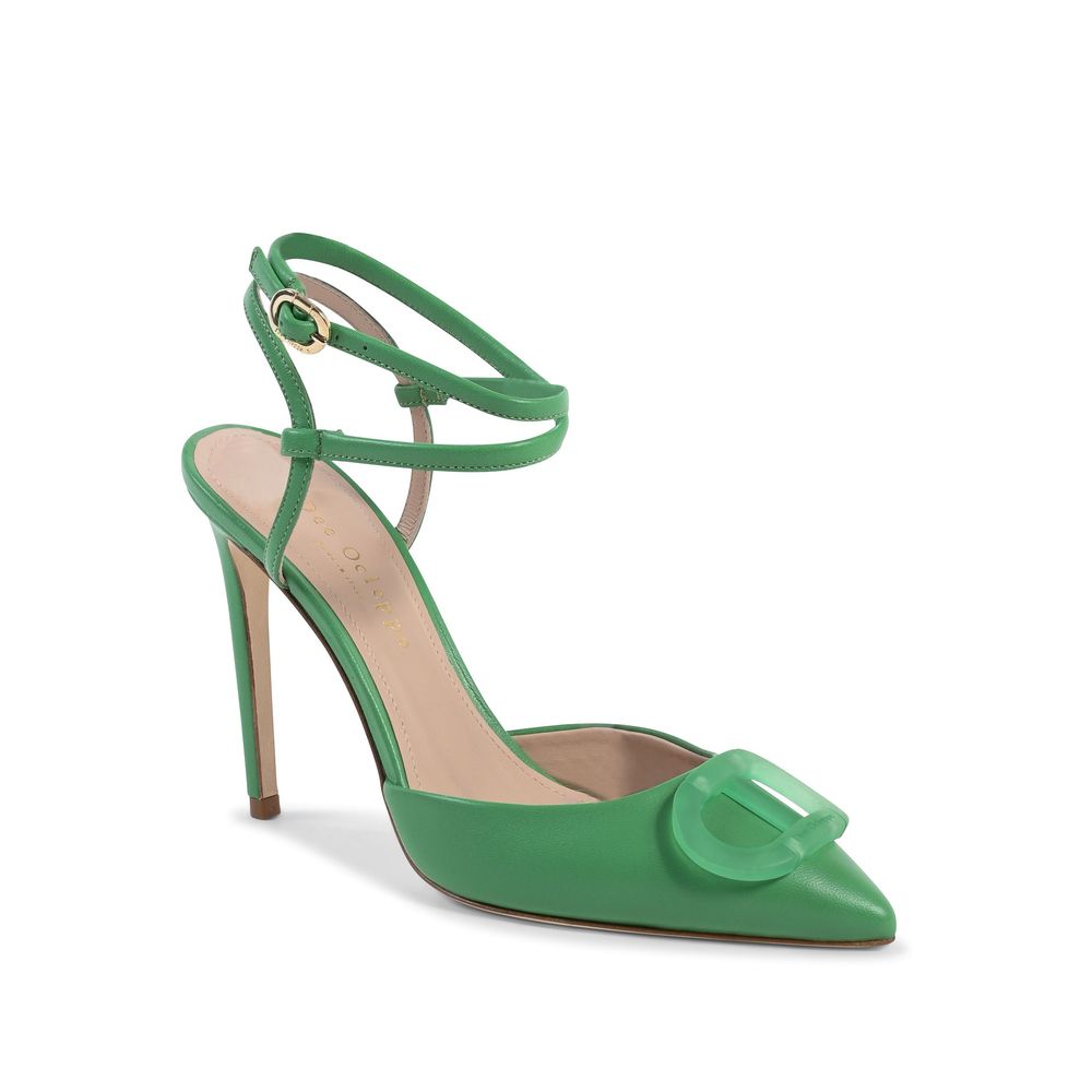 Dee Ocleppo Green Leather High Heel Pumps