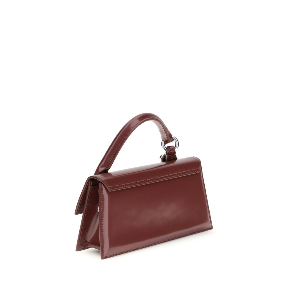Jacquemus Bordeaux Calf Leather Bos Taurus Handbag