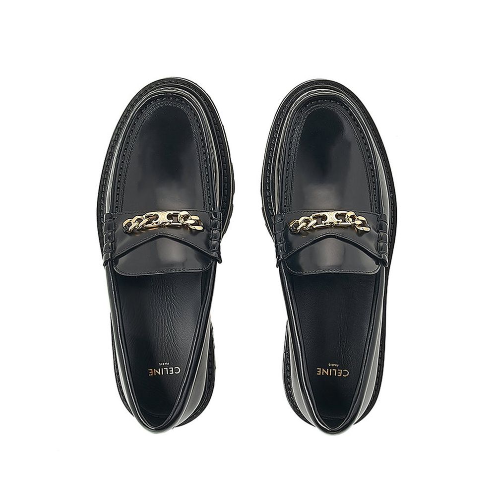 Celine Black Calfskin Slip-On Loafers