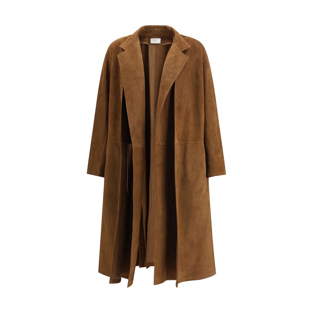 The Row Brown Lamb Leather Coat