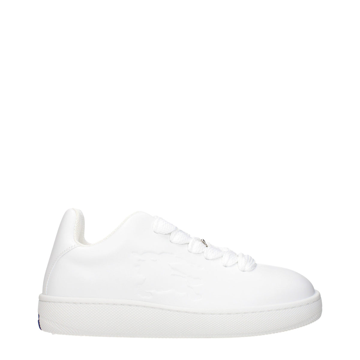 Burberry White Leather Low Top Sneakers